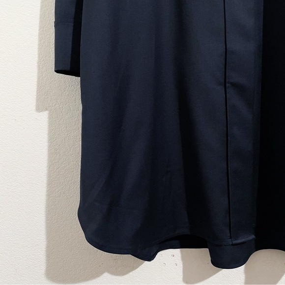 COS Utility Wool Blend Mini Shirt Dress‎ in Dark Navy - Picture 10 of 12